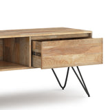 Hunter - Handcrafted TV Media Stand - Natural by Simpli-Home | Bel Furniture
