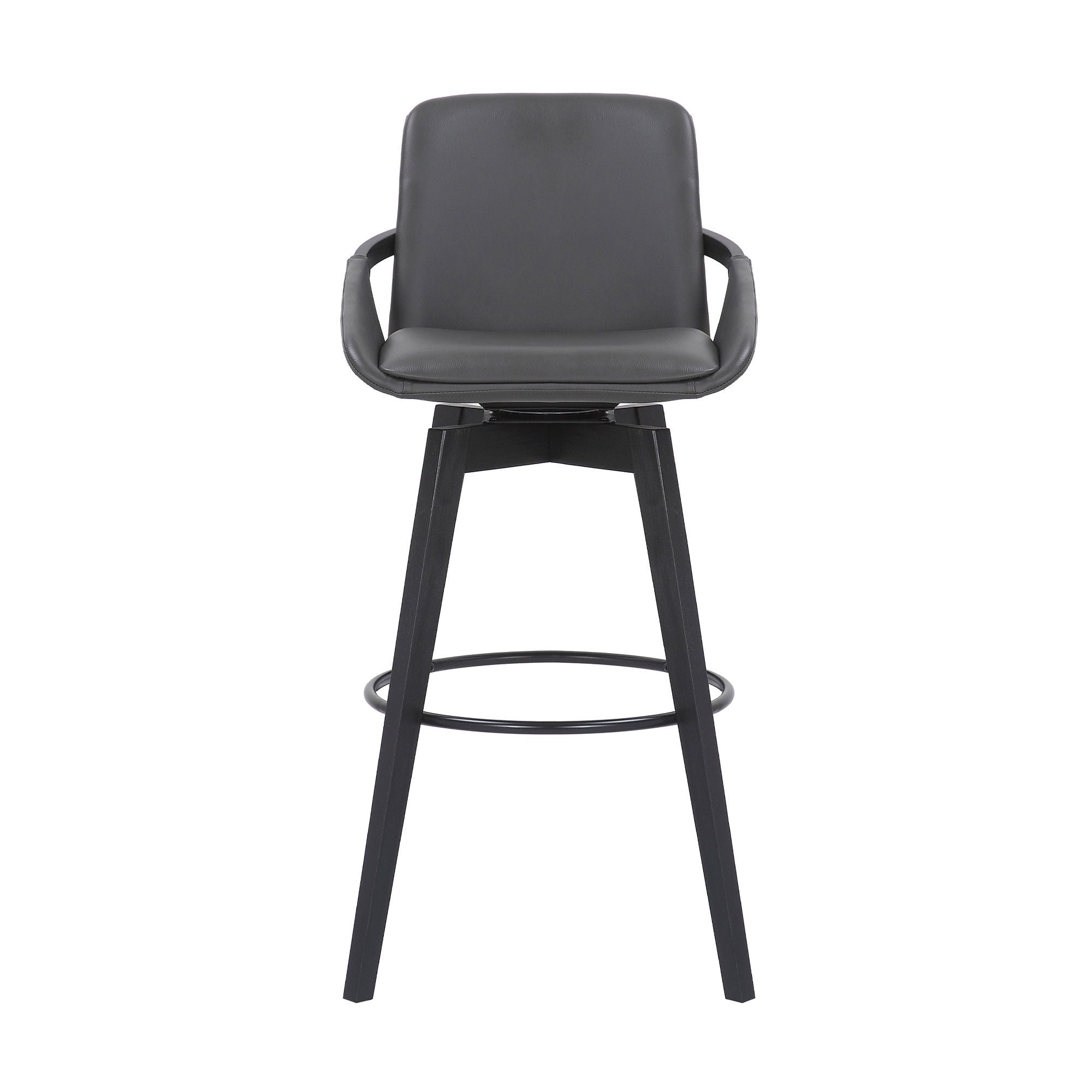 42" Swivel, Bar Height Bar Chair - Gray / Black