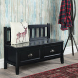 Burlington - Entryway Storage Bench With Drawers by Simpli-Home | Bel Furniture