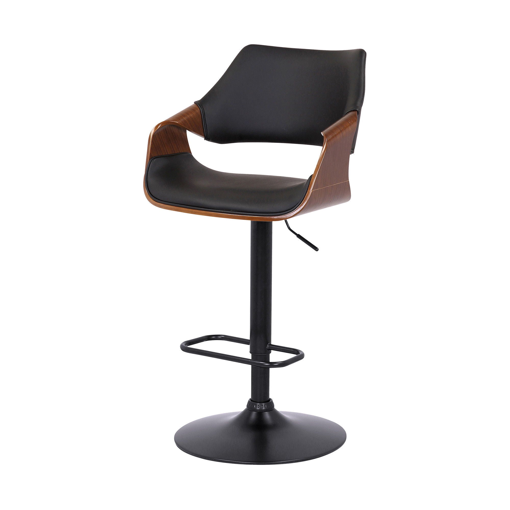 45" Swivel Adjustable Height Bar Chair - Black