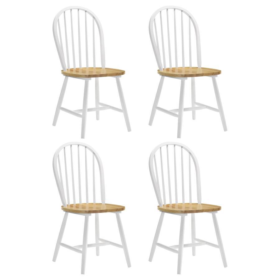 Cinder Wood Dining Side Chair (Set of 4) White by CoasterEveryday