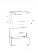 Cosmopolitan - Storage Ottoman - Chocolate Brown by Simpli-Home | Bel Furniture