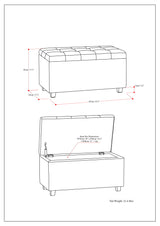 Cosmopolitan - Upholstered Storage Ottoman