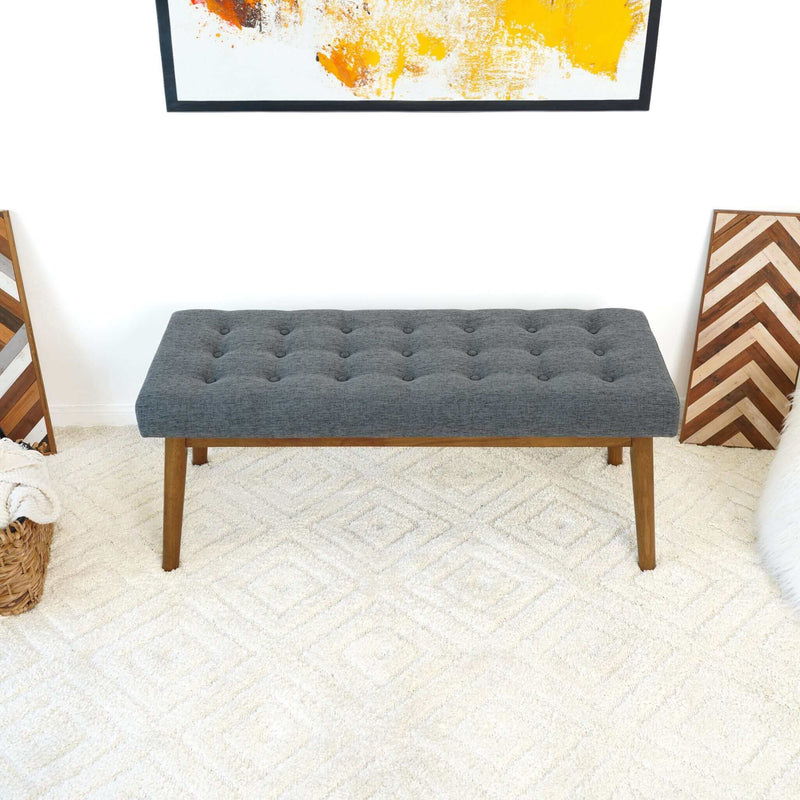 Delilah - Modern Bench - Gray by Ashcroft Furniture | Bel Furniture