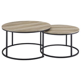 Lainey - 2 Piece Round Faux Marble Nesting Coffee Table