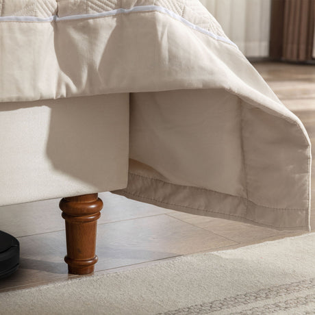 Peyton - Upholstered Bed With 54" High Headboard, Traditional Hand Buttoned Tufting - view 25