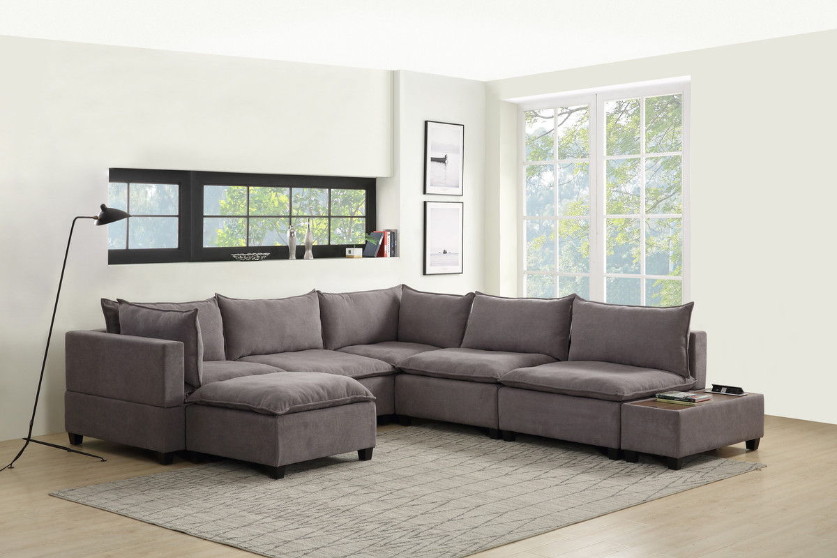 Madison - Modular Sectional Sofa Chaise With USB Storage Console Table