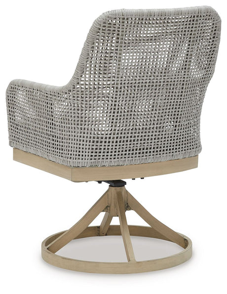 Seton Creek - Gray - Swivel Chair With Cushion (Set of 2) by Signature Design by Ashley® | Bel Furniture
