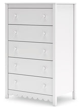 Hallityn - White - Five Drawer Chest by Signature Design by Ashley® | Bel Furniture