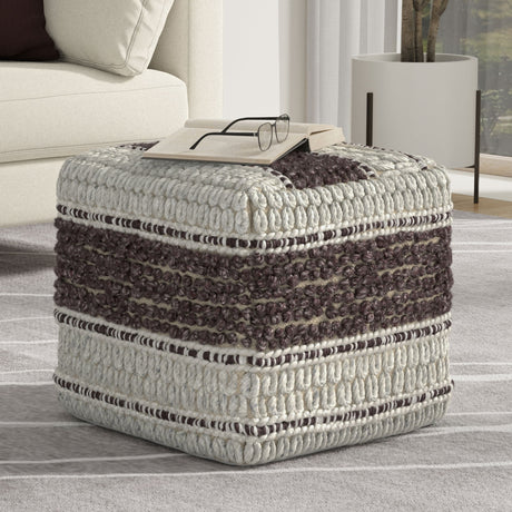 Grady - Handcrafted Square Pouf - view 30