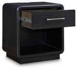 Rowanbeck - Black - One Drawer Night Stand by Signature Design by Ashley® | Bel Furniture