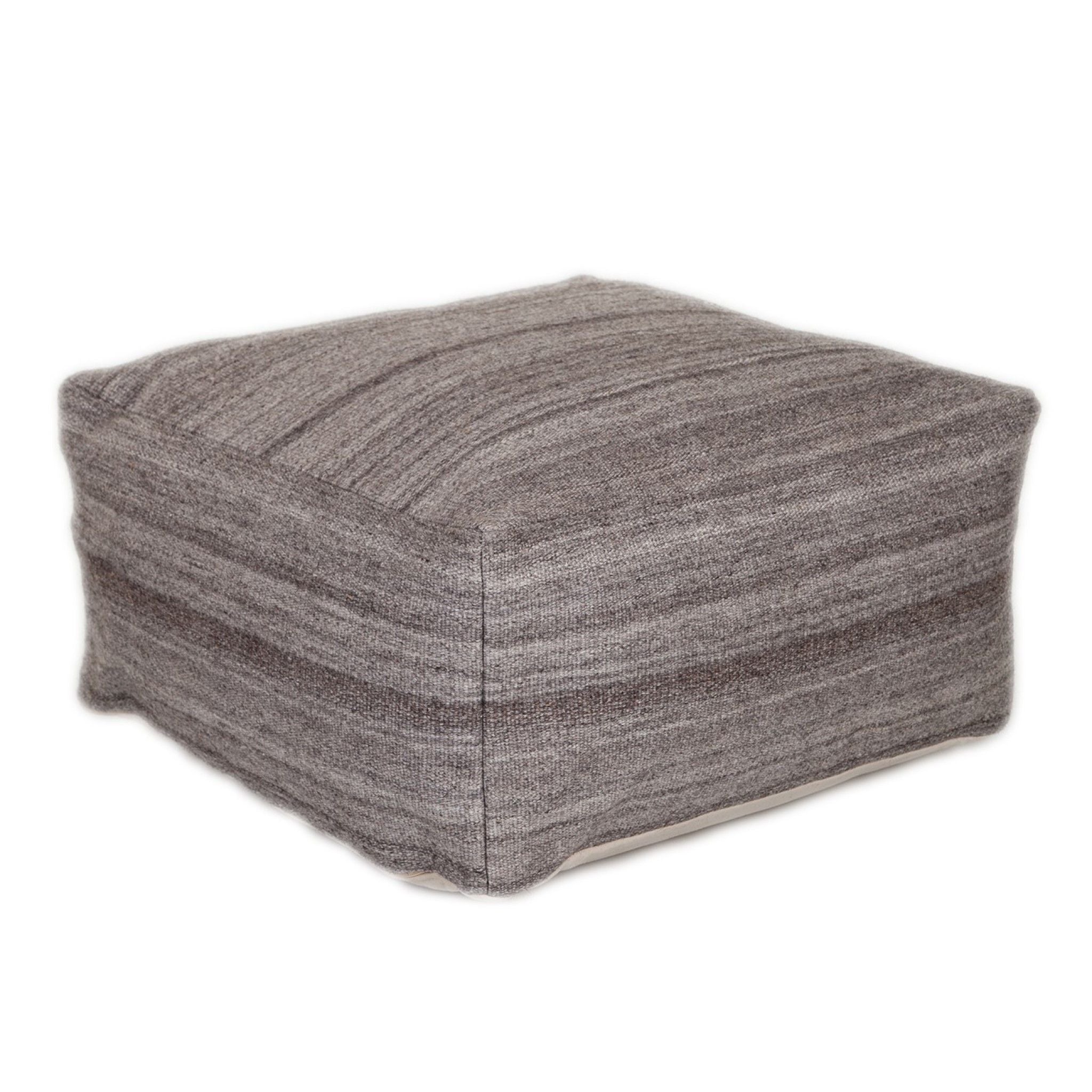 Pouf - Stone Gray / Brown