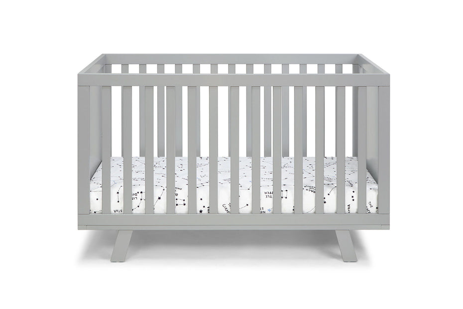 Solid And Manufactured Wood Standard Three In One Convertible Crib - Light Gray