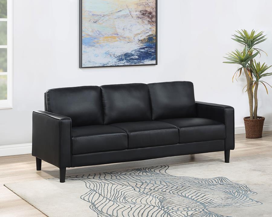 Ruth - Upholstered Track Arm Sofa by Coaster Fine Furniture | Bel Furniture