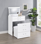 Danbury - 3-Drawer Makeup Vanity & Stool Set by Coaster Fine Furniture | Bel Furniture