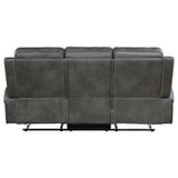 Raelynn - Upholstered Track Arm Motion Sofa - Gray by Coaster Fine Furniture | Bel Furniture