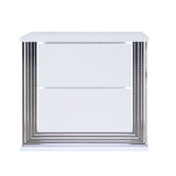 Moon - Smooth Nightstand With LED - White