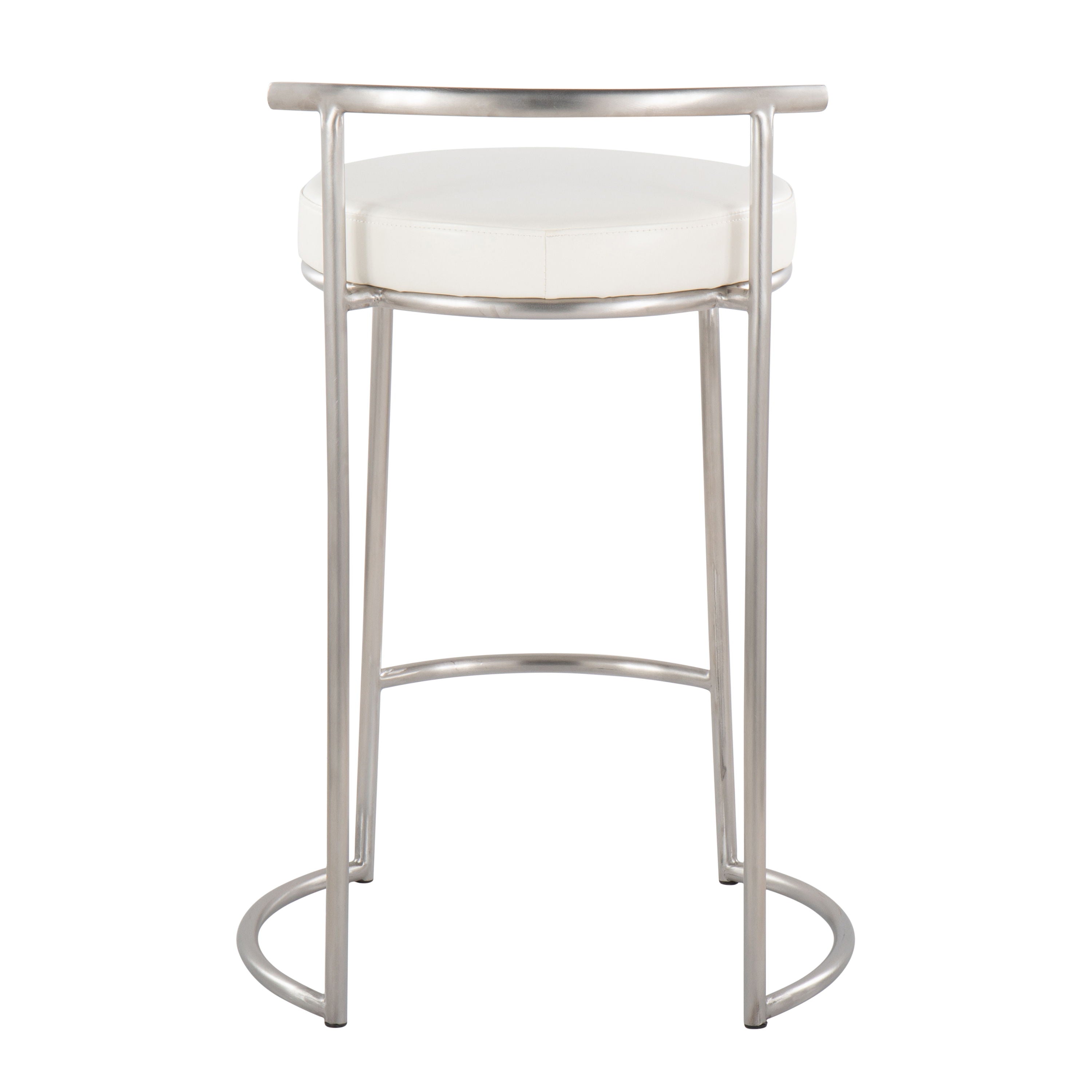 Fuji - Round, Contemporary Fixed Height Counter Stool (Set of 2)