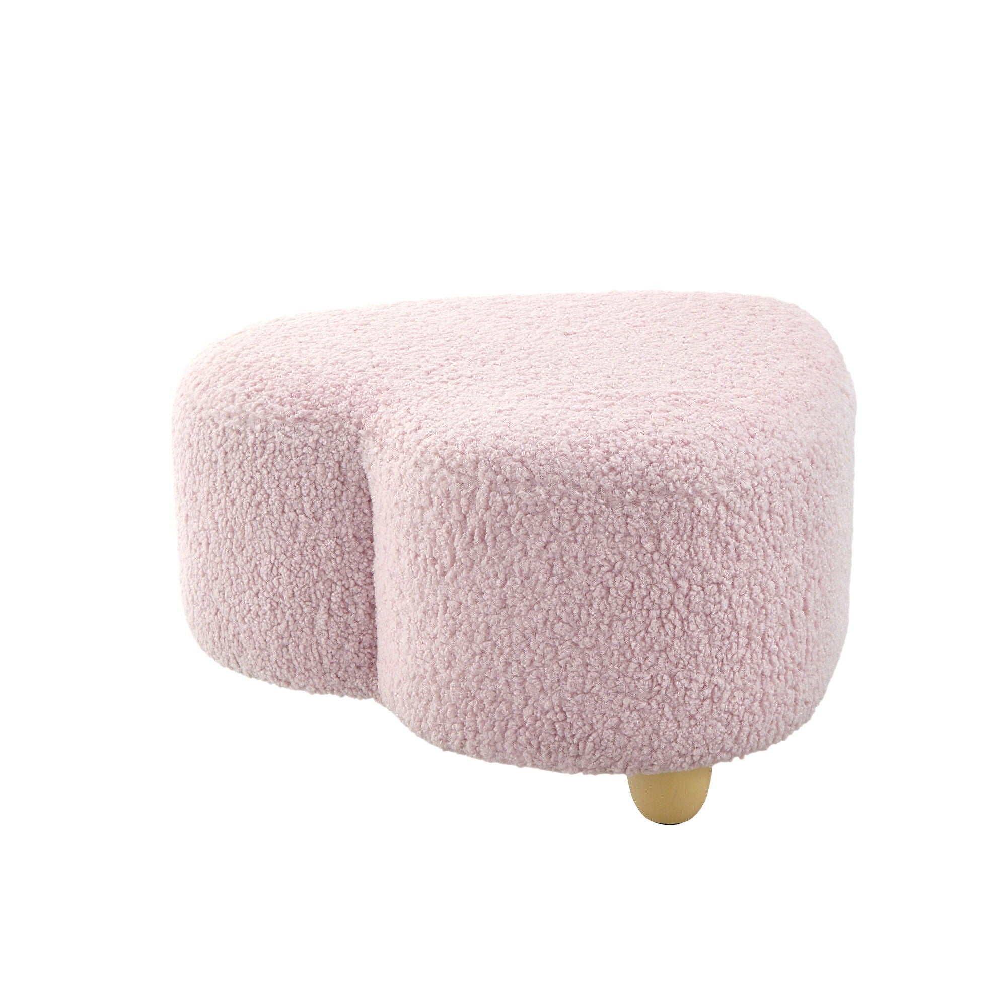 Sherpa Specialty Ottoman - Pink / Brown