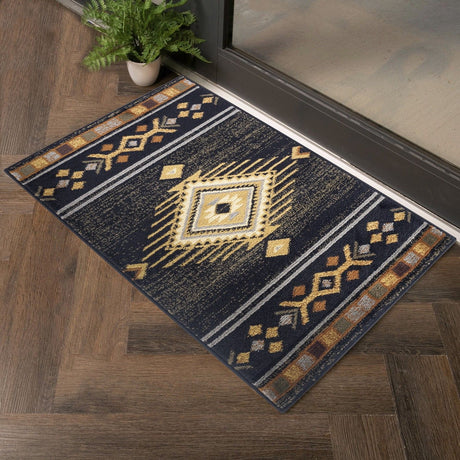 Tribes - 7'10" X 10'3" Southwest Area Rug - Black - view 6