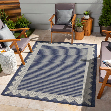 Sunshine - 5'3" X 7'3" Indoor, Outdoor Area Rug - Blue - view 4