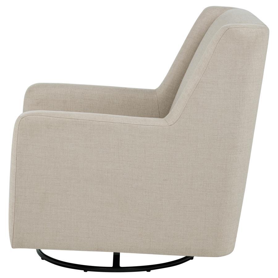 Sorrel - Fabric Upholstered Swivel Glider Arm Chair - Latte
