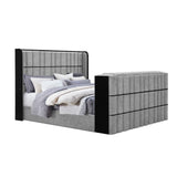 Isaiah - Bed With TV Lift-LED Speakers And Fireplace