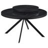 Briggs - Round Marble Printed Glass Top Coffee Table Black by Coaster Fine Furniture | Bel Furniture