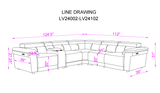 6 Piece Power Reclining Sectional by Sara Collections | Bel Furniture