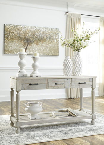 Shawnalore - Whitewash - Sofa Table