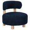 Zonie - Boucle Upholstered Barrel Back Accent Chair Blue by CoasterEveryday | Bel Furniture
