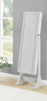 Yvonne - Cheval Mirror With Jewelry Storage - Dove Gray by CoasterEssence | Bel Furniture