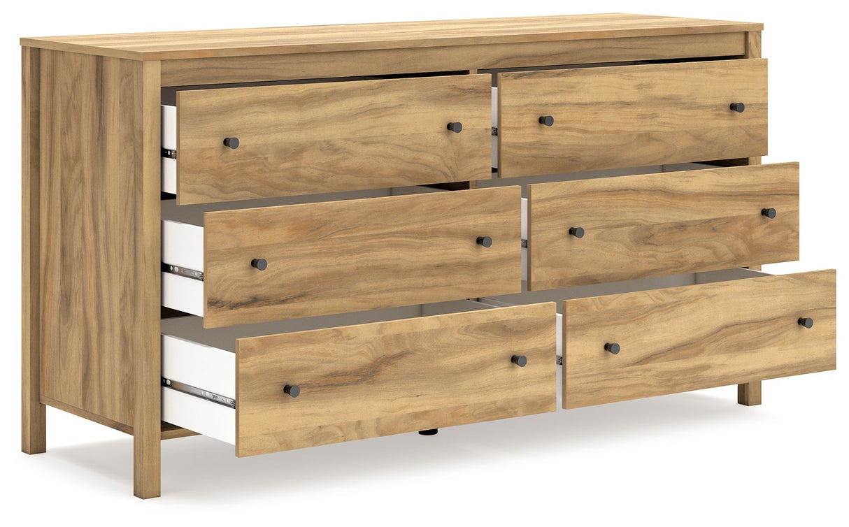 Bermacy - Light Brown - Six Drawer Dresser by Signature Design by Ashley® | Bel Furniture
