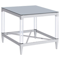 Lindley - Square Tempered Mirror Acrylic Table