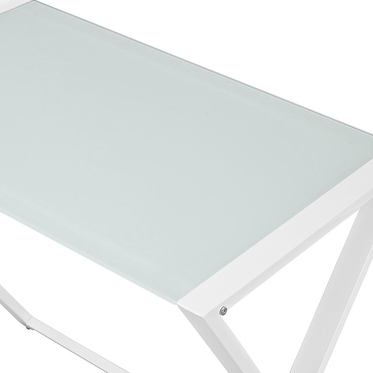 Modern X Leg L Shaped Computer Desk - White by Walker Edison | Bel Furniture