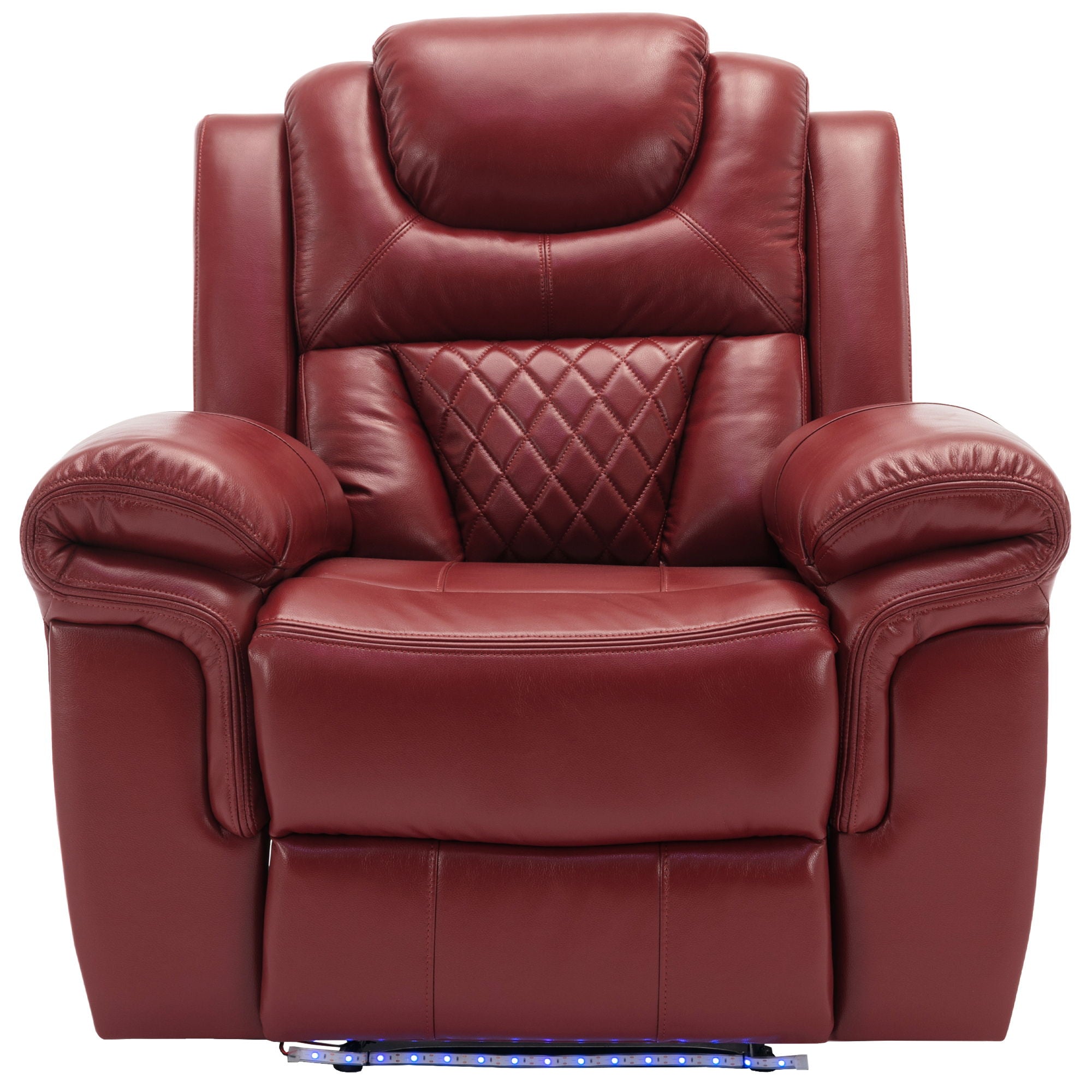 Home Theater Seating Manual Recliner Chair With Led Light Strip For Living Room