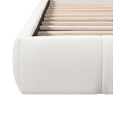 Upholstered Platform Bed Frame With Soft Boucle Headboard