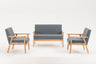 Bahamas - Loveseat And 2 Chair Living Room (Set of 3) Gray by Lilola Home | Bel Furniture