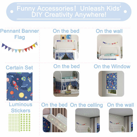 Jack - House Loft Bed With Slide And Curtain Set - view 74