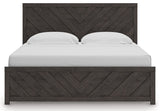 Prendonea - King Panel Bed - Charcoal