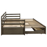Sorrento - 2-Drawer Twin Long Daybed With Extension Trundle - Gray by CoasterEssence | Bel Furniture