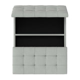 Harrison - Coffee Table Storage Ottoman Lift Top - Stone Gray