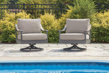 Ocean Beach - Swivel Lounge With Cushion - Gray - view 5