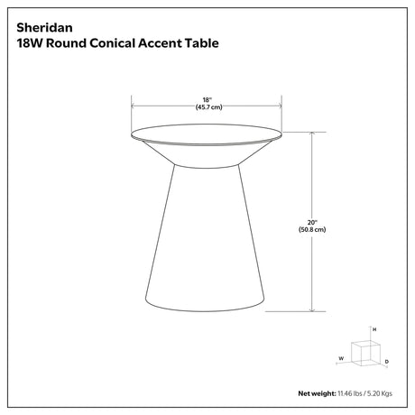 Sheridan - Handcrafted Metal Accent Table - view 10