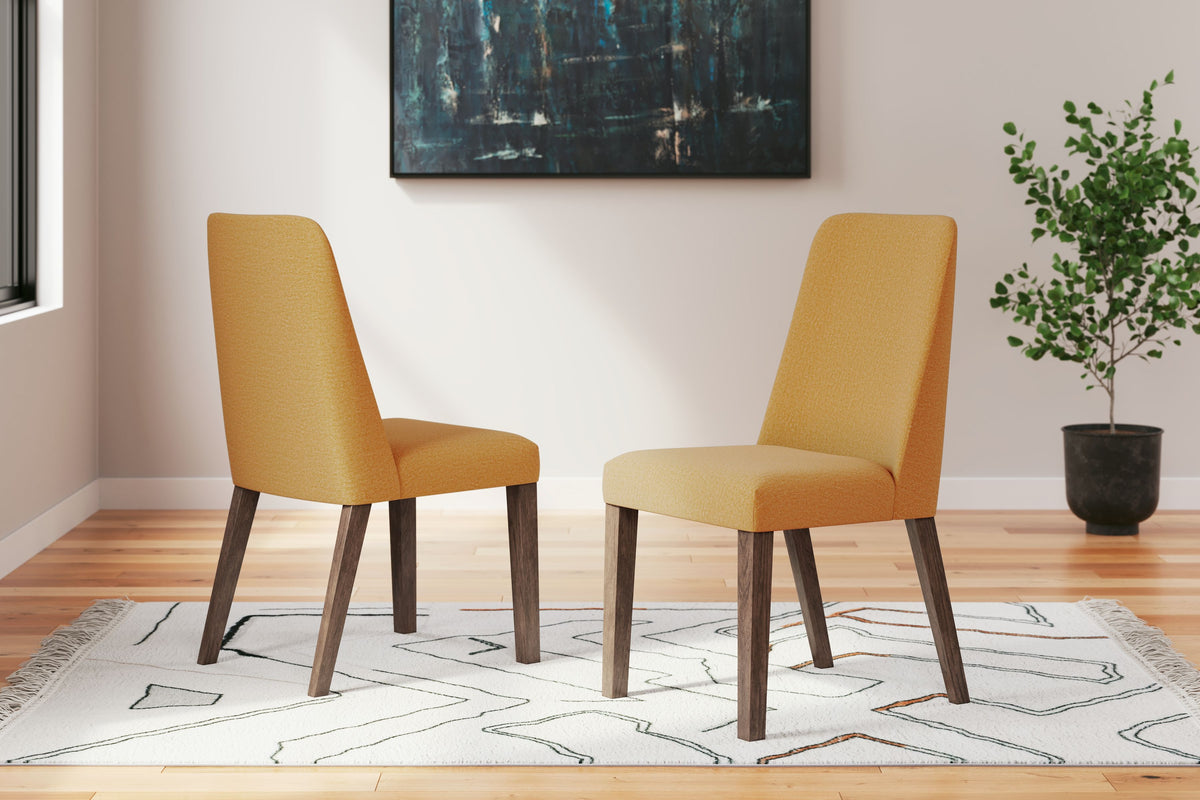 Lyncott - Dining Uph Side Chair (Set of 2) Yellow by Signature Design by Ashley® | Bel Furniture