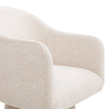 Marcy - Swivel Upholstered Dining Arm Chair - Simple Gray