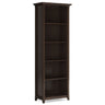 Acadian - 5 Shelf Bookcase, Handcrafted Dark Brown by Simpli-Home | Bel Furniture