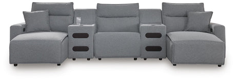 Modmax II - Reclining Sectional - Salt And Pepper - view 37