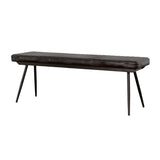 Misty - Leather Upholstered Dining Bench - Antique Espresso by CoasterEssence | Bel Furniture