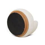 Fuji - 360 Swivel Low Barrel Back Accent Chair - Ivory White by Jennifer Taylor Home | Bel Furniture